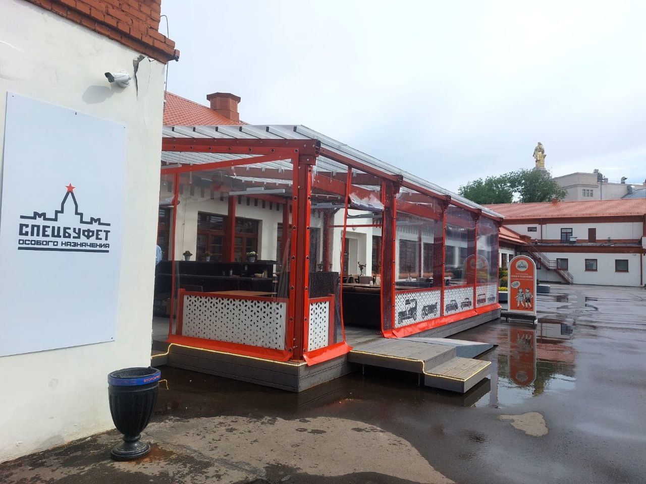 ПВХ шторы для летней террасы кафе в Пролетарском